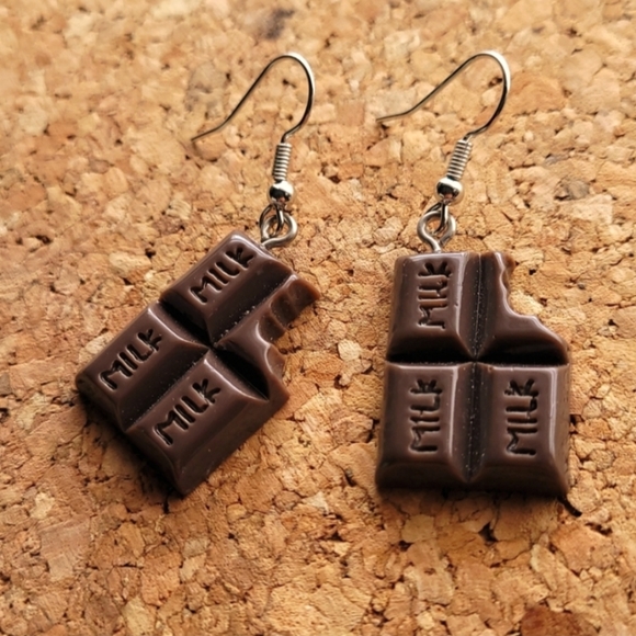 Jewelry - ❌️Sold❌️ Chocolate Candy Bar Food Earrings